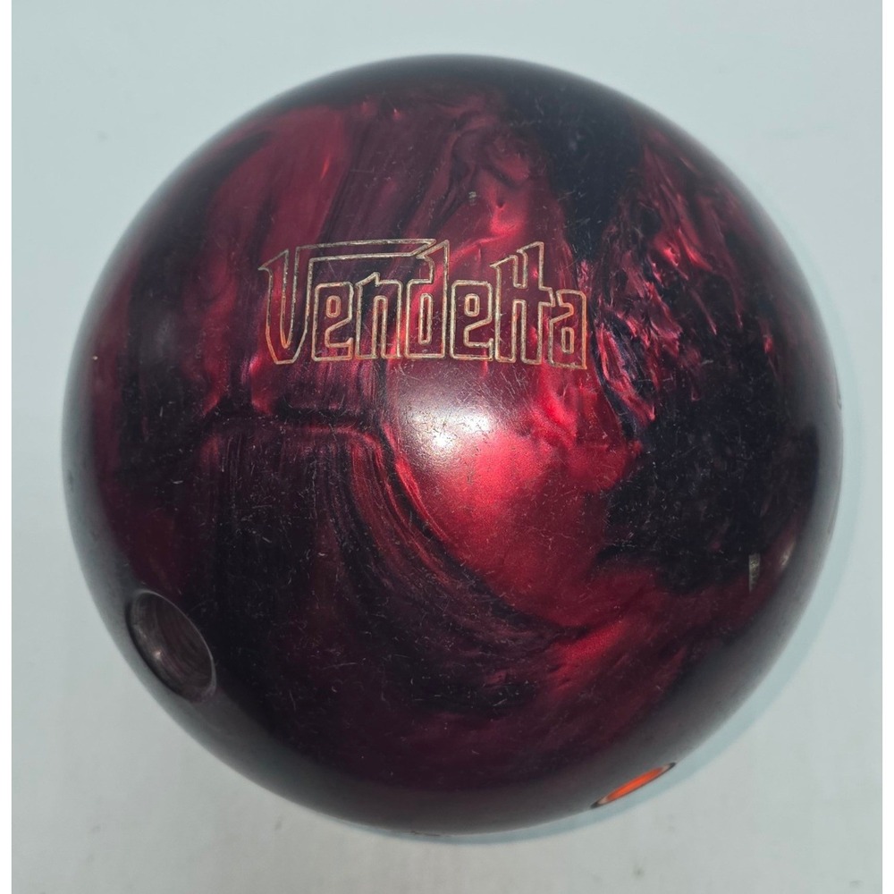 Red and Black Bowling Ball -
